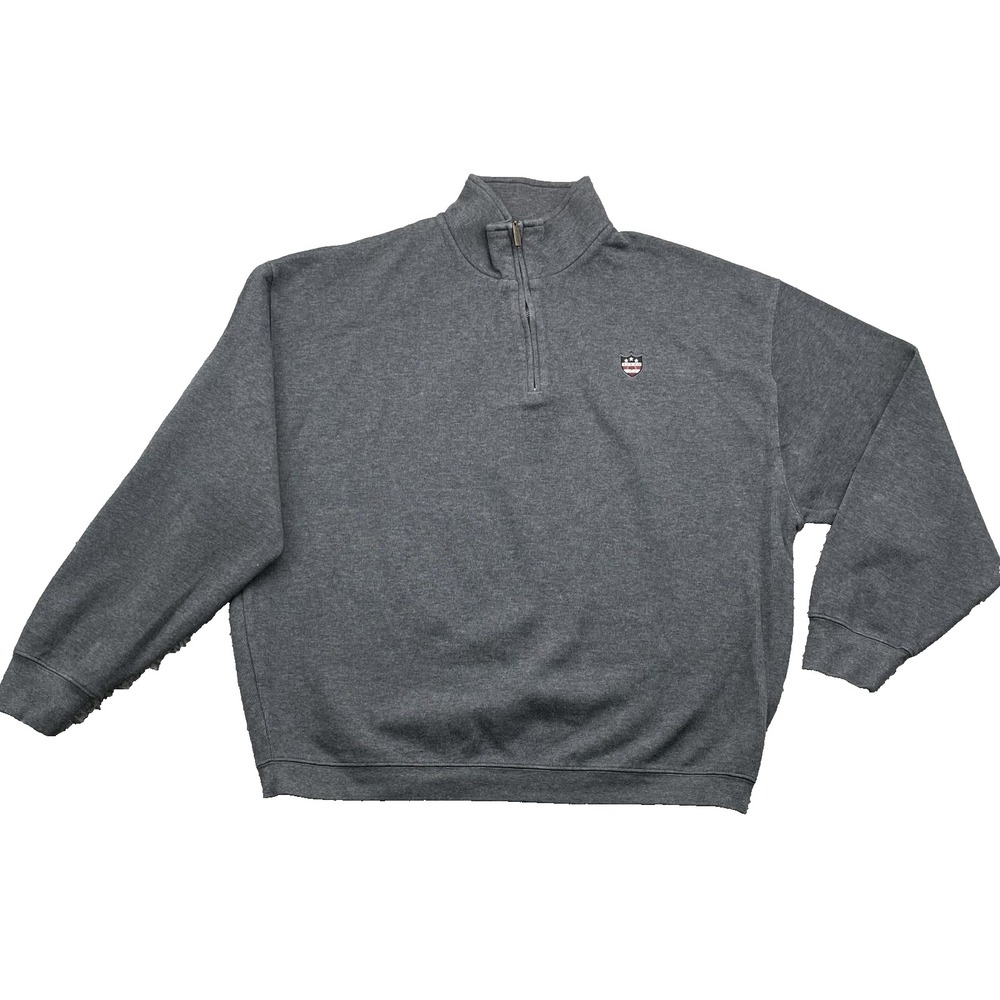 Ahead 1/4 Zip Pullover Men's Large Pima Cotton Golf Preppy Office Coastal Career